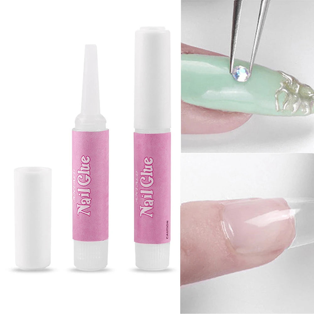 50 PCS Nail Glue for Acrylic Nails,Nail Tip Glue Professional Nail Glue False Nail Tips Glue Broken Nails Adhesive Super Bond