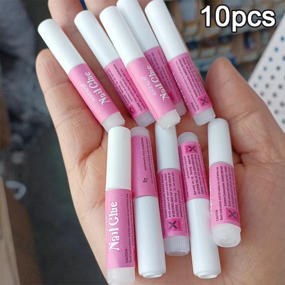 50 PCS Nail Glue for Acrylic Nails,Nail Tip Glue Professional Nail Glue False Nail Tips Glue Broken Nails Adhesive Super Bond