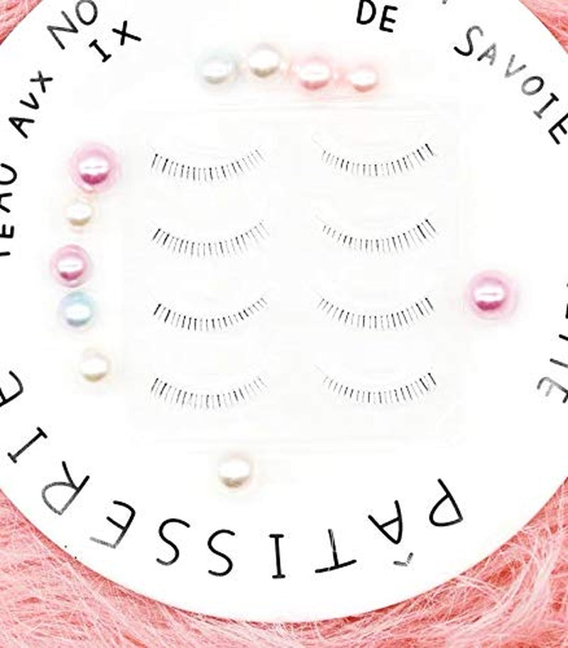Bottom False Eyelashes - Natural Lower Lashes 4-5Mm for under Eye Enhancement, Professional Makeup Artist Choice, 4 Pairs (E1)