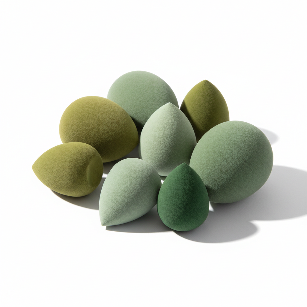 COSTICA Makeup Sponge Set Blender, Beauty Sponge Makeup Blender Flawless for Liquid - Multi Colored 4 Pcs Avocado Series